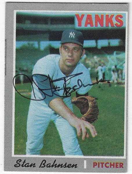 Autographed STAN BAHNSEN New York Yankees 1970 Topps Card - Main Line ...