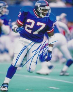 AUTOGRAPHED RODNEY HAMPTON 8X10 New York Giants Photo