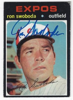 Autographed RON SWOBODA Montreal Expos 1971 Topps Card