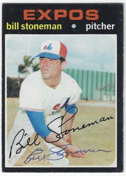 Autographed BILL STONEMAN Montreal Expos 1971 Topps Card
