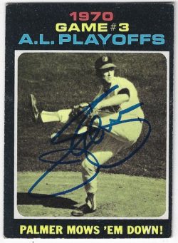 Autographed JIM PALMER Baltimore Orioles 1971 Topps Card