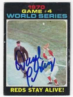 Autographed DARREL CHANEY Cincinnati Reds 1971 Topps Card