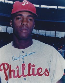AUTOGRAPHED ALEX JOHNSON 8x10 Philadelphia Phillies Photo