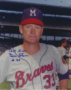 AUTOGRAPHED BILLY O'DELL 8X10 Milwaukee Braves photo
