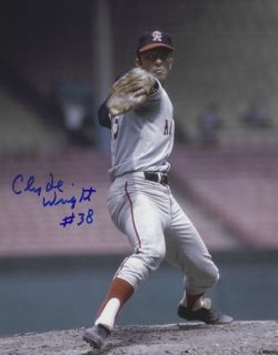AUTOGRAPHED CLYDE WRIGHT 8x10 California Angels Photo