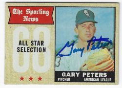 Autographed GARY PETERS Chicago White Sox 1968 Topps Card