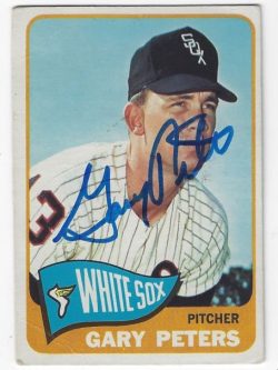 Autographed GARY PETERS Chicago White Sox 1965 Topps Card
