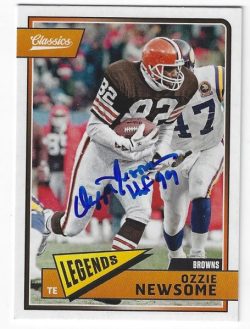 Autographed 2018 Panini Classics Ozzie Newsome Cleveland Browns Card #117