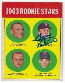 Autographed GARY PETERS Chicago White Sox 1963 Topps Card