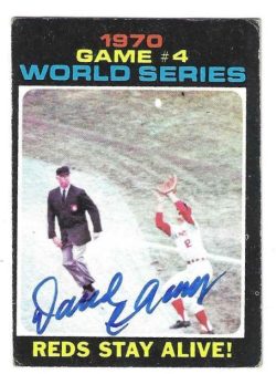 Autographed DARREL CHANEY Cincinnati Reds 1971 Topps Card