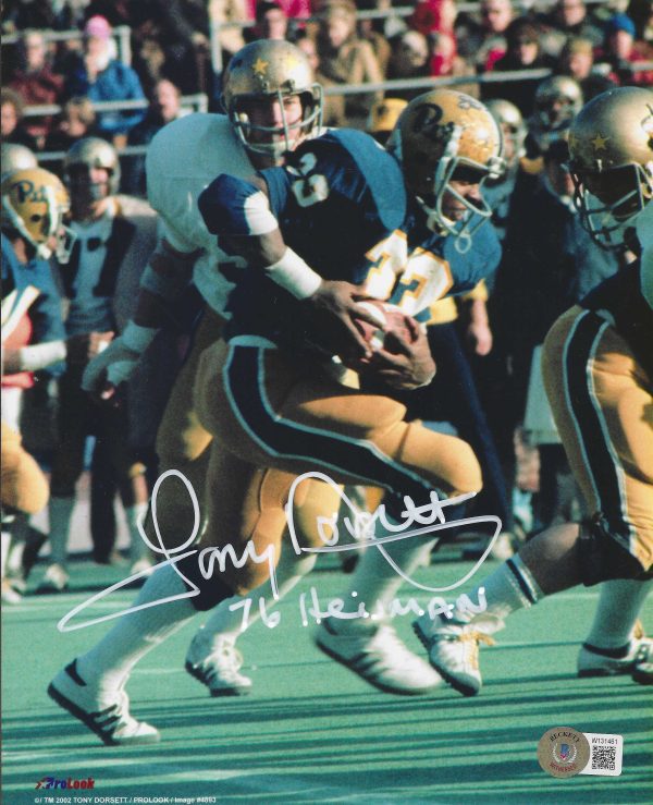 Autographed TONY DORSETT Pitt Panthers 8x10 Photo Beckett