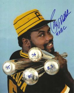 AUTOGRAPHED BILL MADLOCK "4x BC" 8x10 Pittsburgh Pirates Photo
