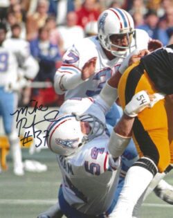 Autographed Mike Reinfeldt Houston Oilers  8x10 photo  - COA