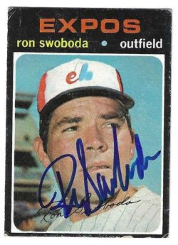 Autographed RON SWOBODA Montreal Expos 1971 Topps Card