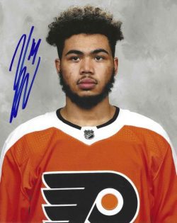 Autographed ZAYDE WISDOM 8X10 Philadelphia Flyers Photo