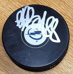 Autographed ANDREI VASILEVSKY Tampa Bay Lightning Hockey Puck