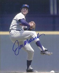 Autographed JON MATLACK 8X10 New York Mets photo