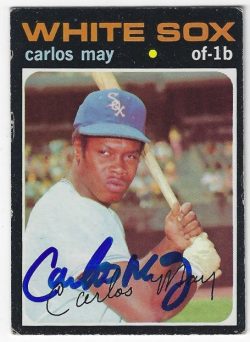 Autographed CARLOS MAY Chicago White Sox 1971 Topps Card