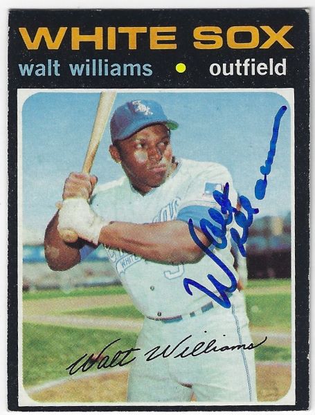 Autographed WALT WILLIAMS Chicago White Sox 1971 Topps Card - Main Line ...