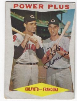 Autographed TITO FRANCONA Cleveland Indians 1960 Topps Card