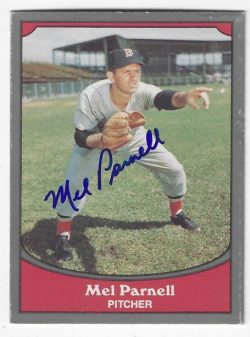 Signed  MEL PARNELL Boston Red Sox 1990 Pacific Legends Card