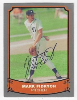 Signed MARK FIDRYCH DETROIT TIGERS 1988 Pacific Legends Card
