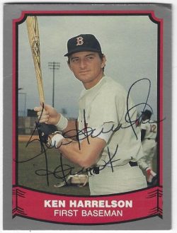 Signed 1988 KEN HARRELSON Boston Red Sox  Pacific Legends card