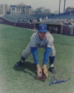 AUTOGRAPHED AL MORAN 8X10 New York Mets photo
