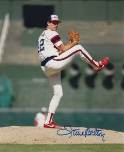 Autographed STEVE CARLTON 8X10 Chicago White Sox photo