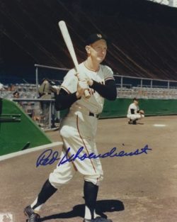 Autographed RED SCHOENDIENST 8x10 New York Giants Photo