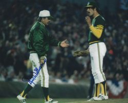 Autographed DICK WILLIAMS 8x10 Oakland A's Photo