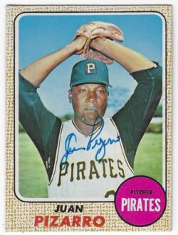 Autographed JUAN PIZARRO Pittsburgh Pirates 1968 Topps Card