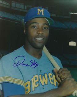 AUTOGRAPHED DAVE MAY 8x10 Milwaukee Brewers Photo