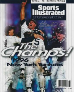 AUTOGRAPHED JOHN WETTELAND "WS MVP 96" 8x10 New York Yankees Photo