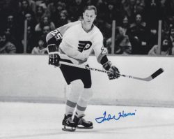 Autographed TED HARRIS  Philadelphia Flyers 8x10 photo