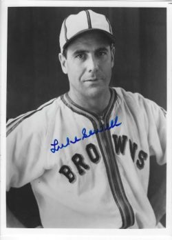 AUTOGRAPHED LUKE SEWELL 8x10  St. Louis Browns Photo