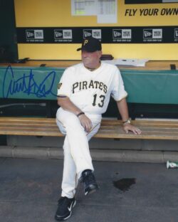Autographed CLINT HURDLE 8X10 Pittsburgh Pirates Photo