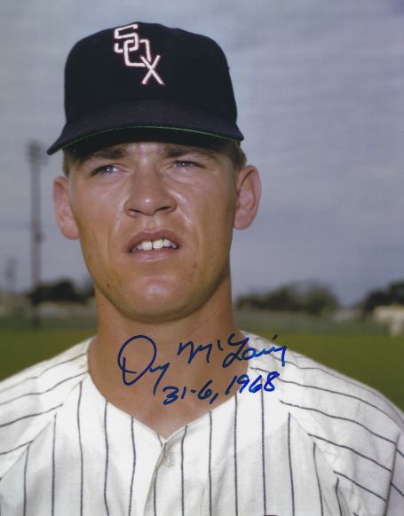 AUTOGRAPHED DENNY MCLAIN 8x10 Chicago White Sox Photo - Main Line