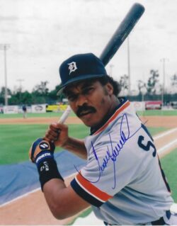 AUTOGRAPHED  JUAN SAMUEL 8X10 Detroit Tigers Photo