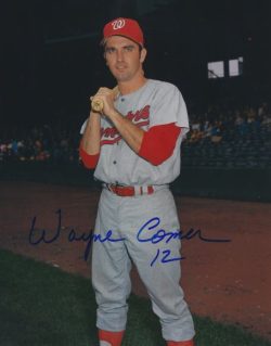 AUTOGRAPHED WAYNE COMER 8x10 Washington Senators Photo