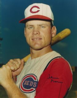 AUTOGRAPHED STEVE BOROS 8X10 Cincinnati Reds Photo