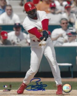 AUTOGRAPHED REGGIE SANDERS 8x10 St. Louis Cardinals photo