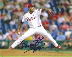 AUTOGRAPHED DALIER HINOJOSA 8X10 Philadelphia Phillies Photo