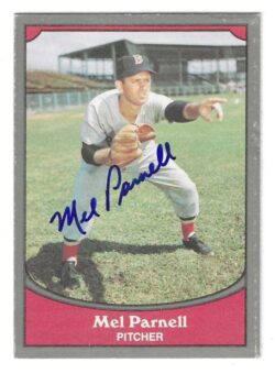 Signed MEL PARNELL Boston Red Sox 1990 Pacific Legends Card