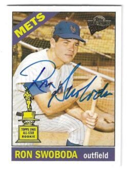Autographed RON SWOBODA New York Mets 2004 Topps Fan Favorites Card