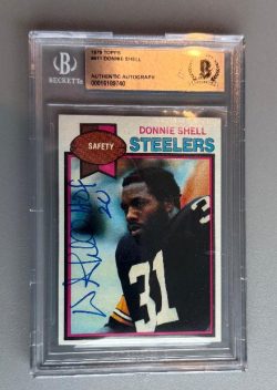 Autographed 1979 Topps Donnie Shell Rookie  Card #411 Beckett  Slabbed
