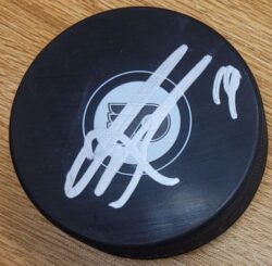 Autographed ISAAC RATCLIFFE Philadelphia Flyers Hockey Puck