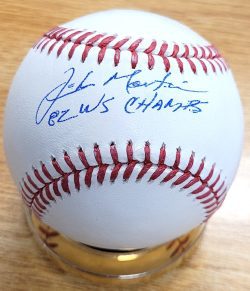 Autographed JOHN MARTIN "82 WS Champs" Official Major League Baseball