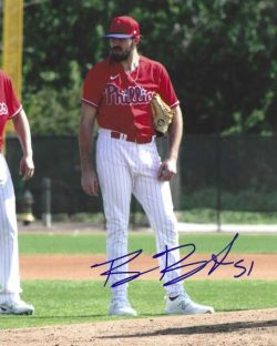 Autographed BEN BOWDEN 8X10 Philadelphia Phillies Photo