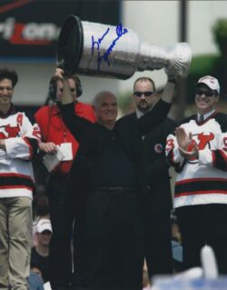 Autographed LOU LAMORIELLO 8X10 New Jersey Devils Photo